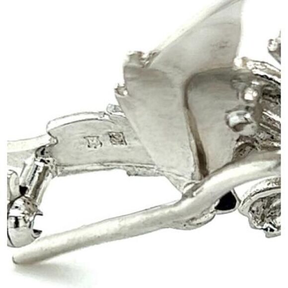 Mikimoto Estate Akoya Flower Pearl Brooch Pin Sterling Silver 6.16 mm M415 - Picture 8 of 11